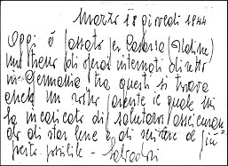 Biglietto di Franco Arriciati
