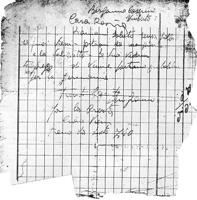 Biglietto di Franco Arriciati
