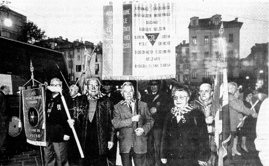 La delegazione dell'Aned alla manifestazione del 25 Aprile